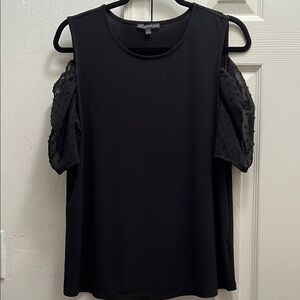 Elegant Black Cold Shoulder Top